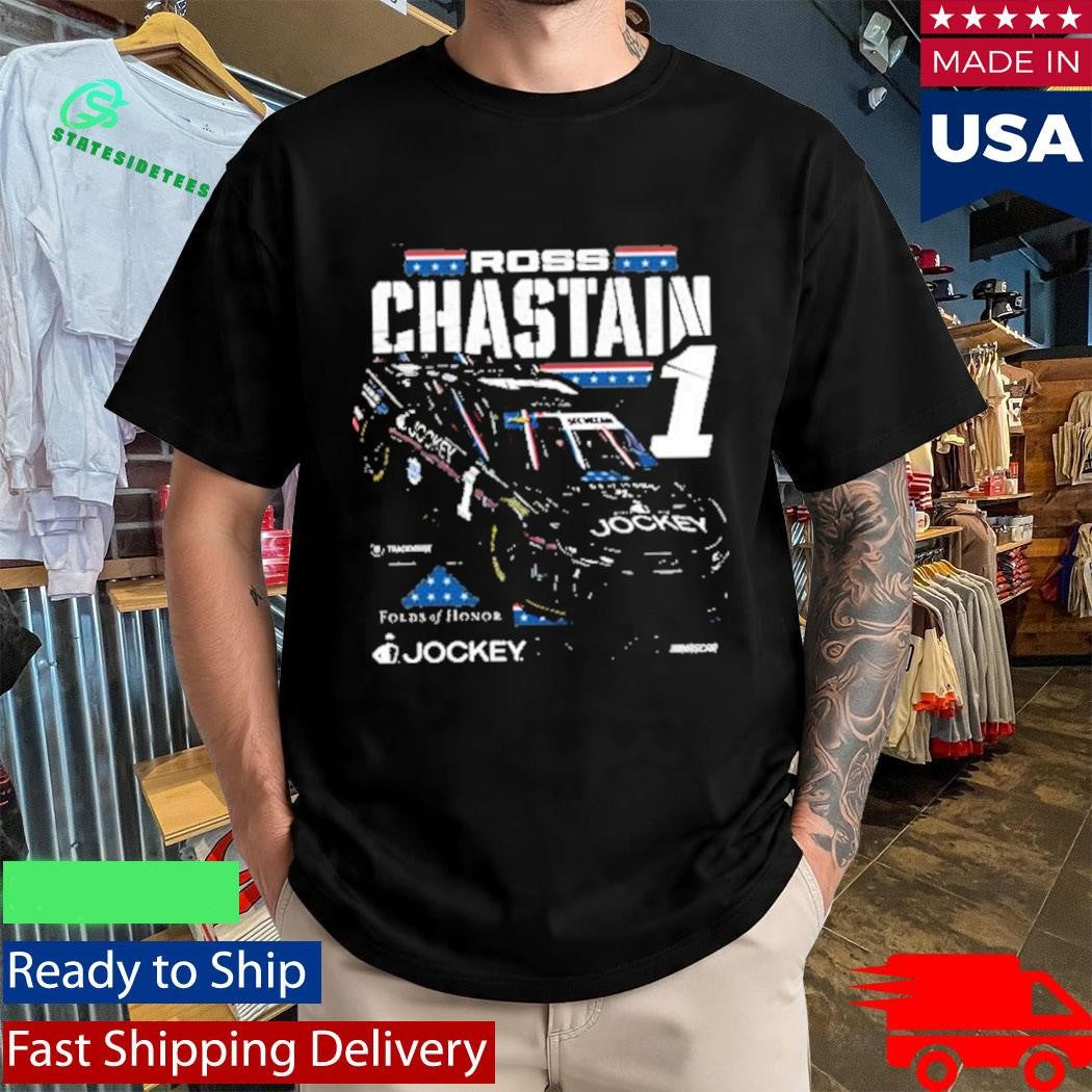 Ross Chastain #1 2026 Jockey Folds Of Honor Shirt