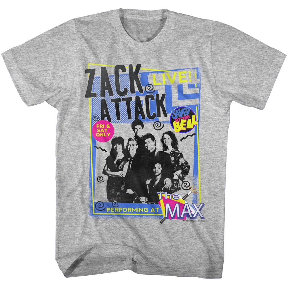 Saved By The Bell Mens S/S T-Shirt - Zack Band - Heather Gray Heather Hoodie, Sweatshirt | CiraTrend.com