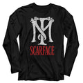 Scarface Mens L/S T-Shirt - Tm Scarface - Solid Black Hoodie, Sweatshirt | CiraTrend.com