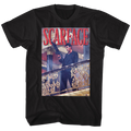 Scarface Mens S/S T-Shirt - Railing Shot - Solid Black Hoodie, Sweatshirt | CiraTrend.com
