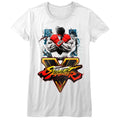 Street Fighter Girls Juniors S/S T-Shirt - Streetfighta - Solid White Hoodie, Sweatshirt | CiraTrend.com