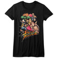 Street Fighter Girls Juniors S/S T-Shirt - Stftr - Solid Black Hoodie, Sweatshirt | CiraTrend.com