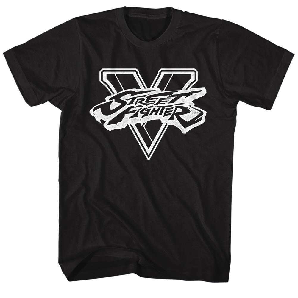 Street Fighter Mens S/S T-Shirt - Sfv Bw - Solid Black Hoodie, Sweatshirt | CiraTrend.com