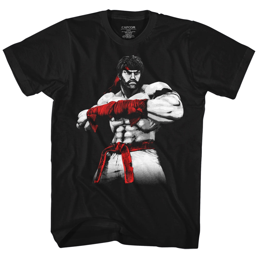 Street Fighter Mens S/S T-Shirt - Hot Ryu2 - Solid Black Hoodie, Sweatshirt | CiraTrend.com