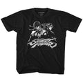 Street Fighter Toddler S/S T-Shirt - Two Dudes - Solid Black Hoodie, Sweatshirt | CiraTrend.com