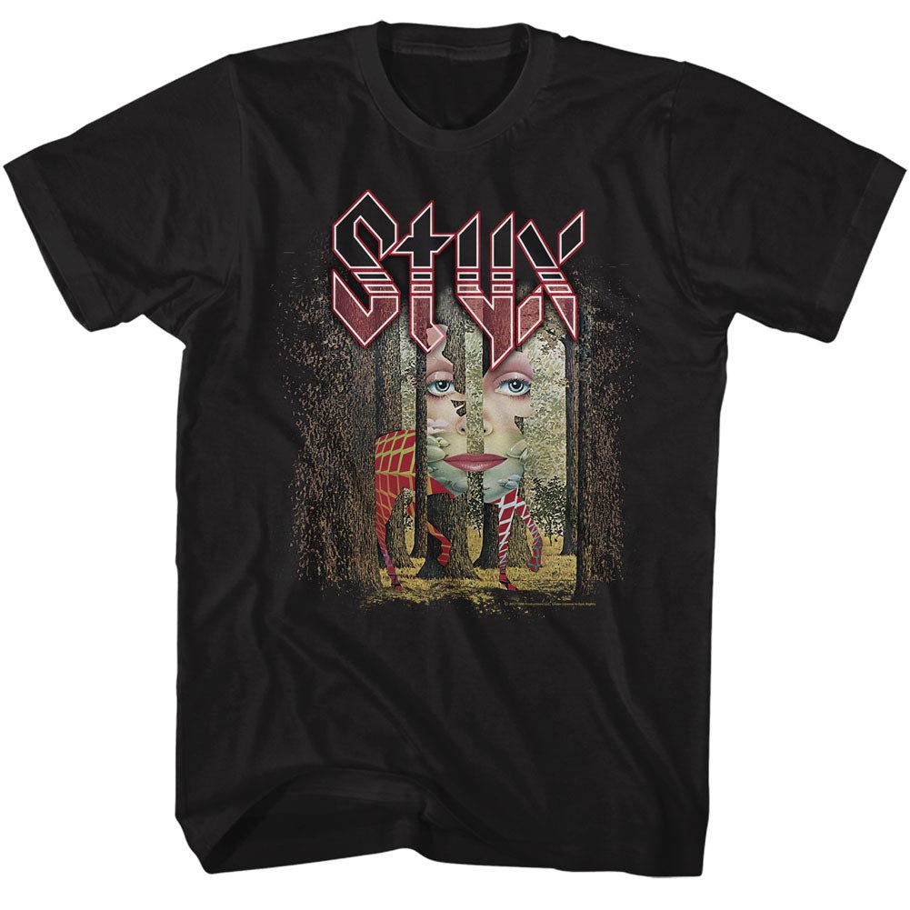 Styx Mens S/S T-Shirt - The Grand Illusion - Solid Black Hoodie, Sweatshirt | CiraTrend.com