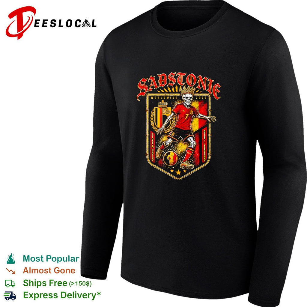 Sadstonie 2026 Belgium skeleton soccer legend shirt