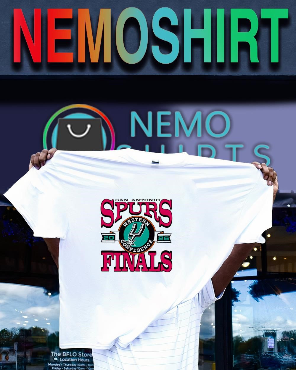 San Antonio Spurs 2026 Western Conference Finals logo graphic shirt