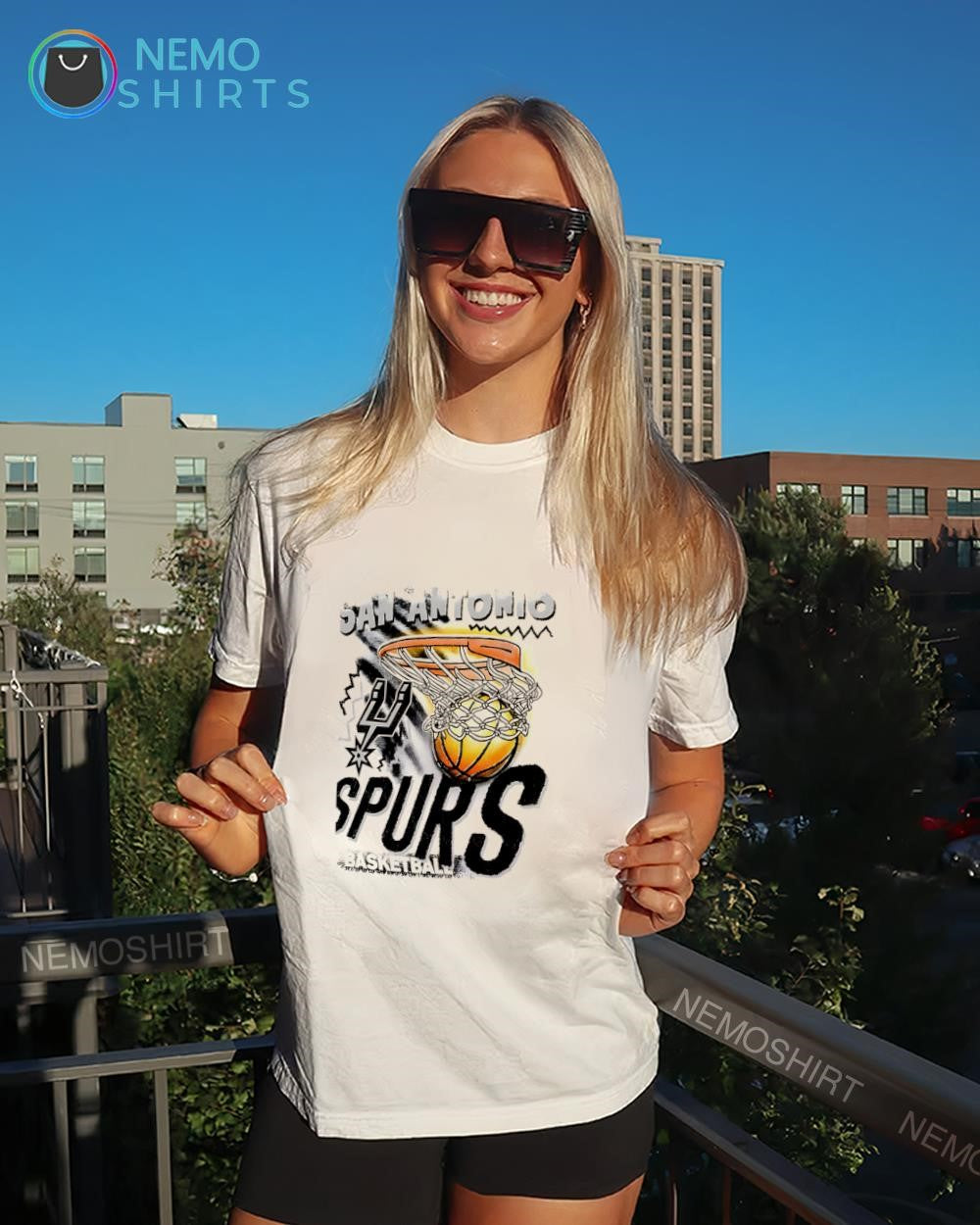 San Antonio Spurs basketball graphic shirt
