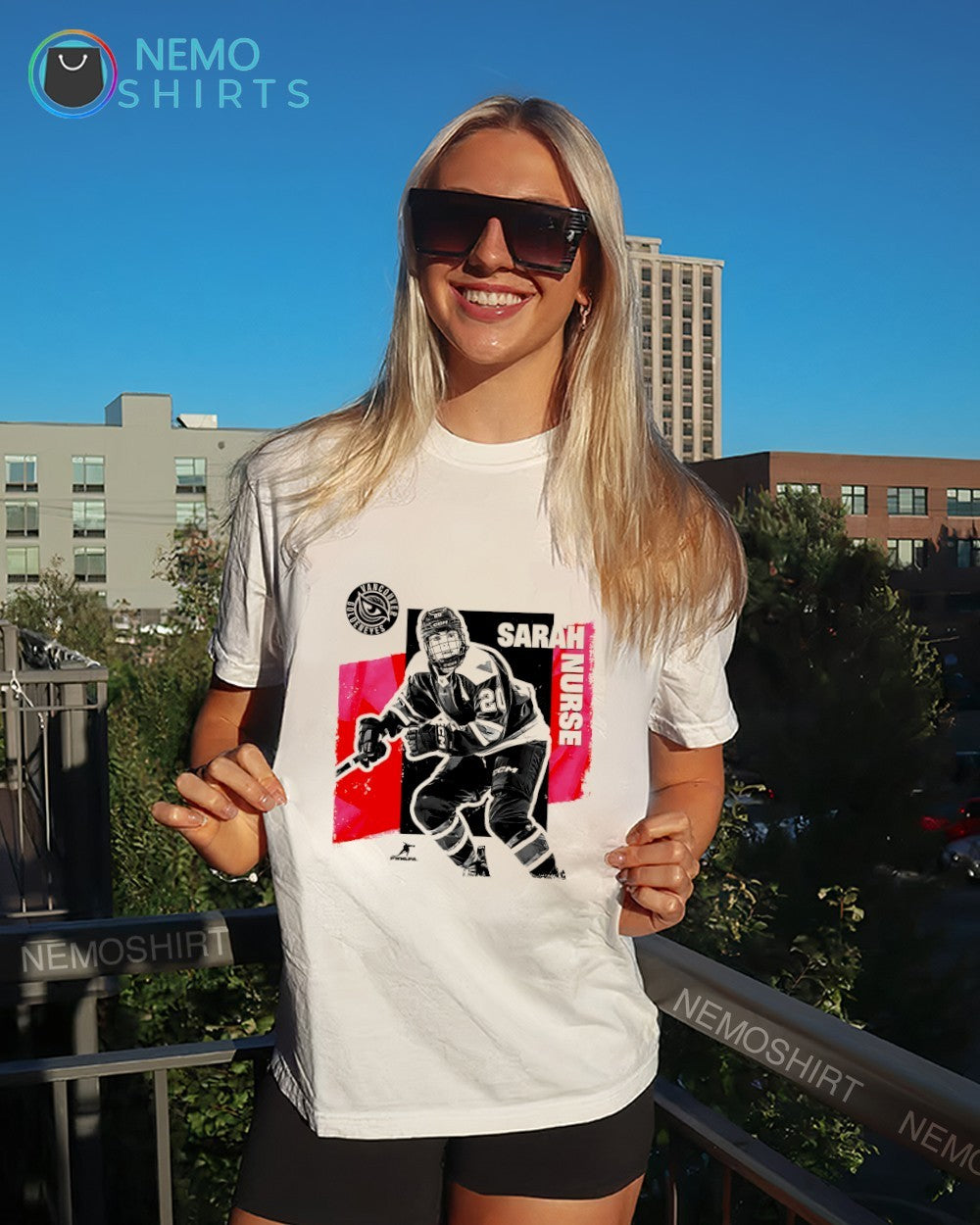 Sarah Nurse team PWHL 2026 Vancouver Goldeneyes logo shirt