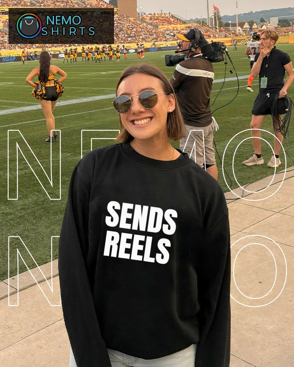 Sends Reels text shirt