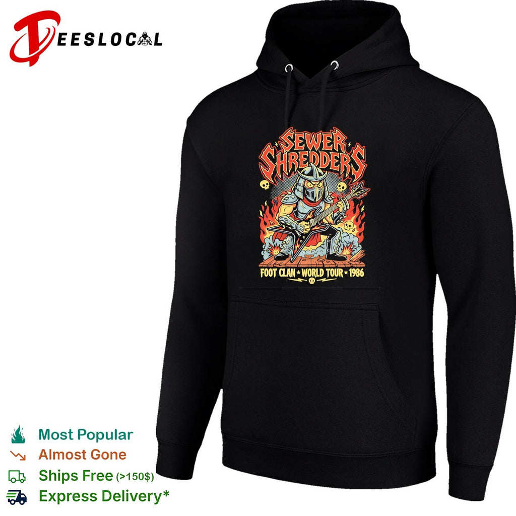 Sewer Shredders Heavy Metal Villain Foot Clan World Tour 1986 shirt
