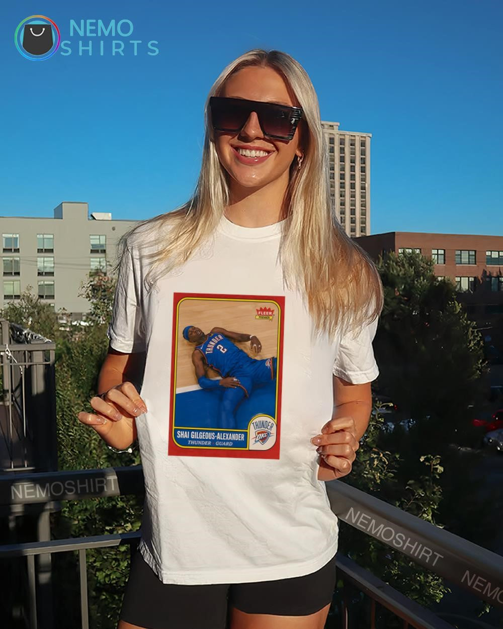 Shai Gilgeous-Alexander Thunder guard trading card shirt
