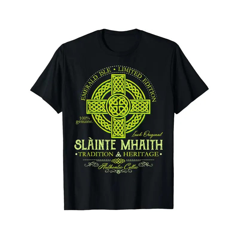 Slainte Sláinte Irish Cheers Funny St Patrick'S Day T-Shirts for Men, Funny Novelty Graphic Printed Tee, Short Sleeve...