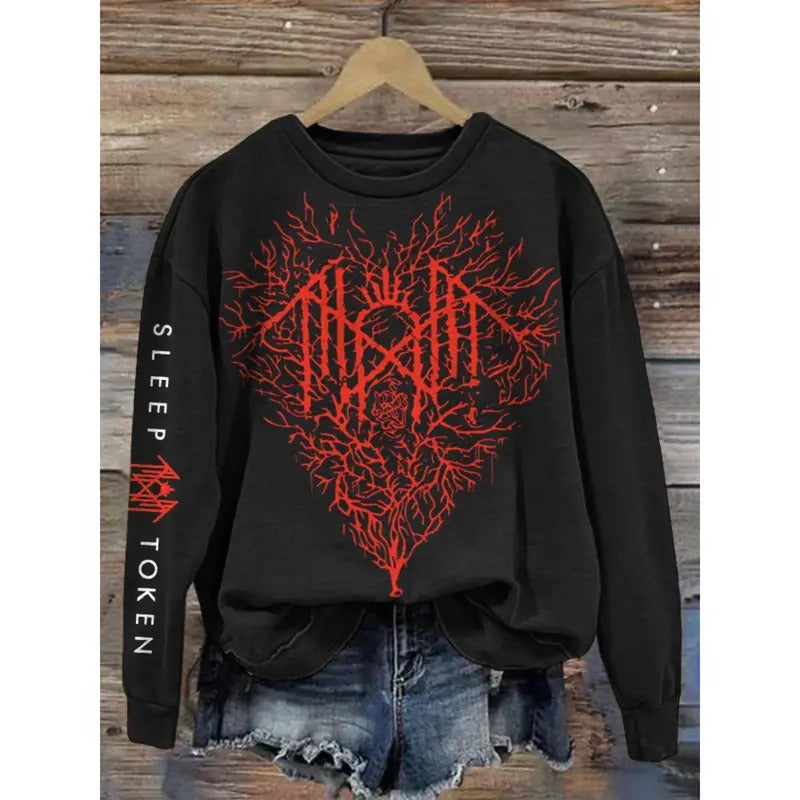 Sleep Token - Heart Wall And Art Print Vintage Sweatshirt - Hoodie, Gift For Fan Sleeves With Designs T-Shirts