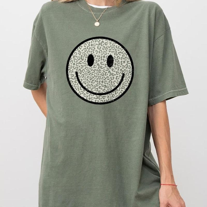Smiling Comfort Shirt, Be Kind Shirts For Women, Mental Health Shirt, Vintage Smiling Tee, Cute Shirts For Women, Retro...