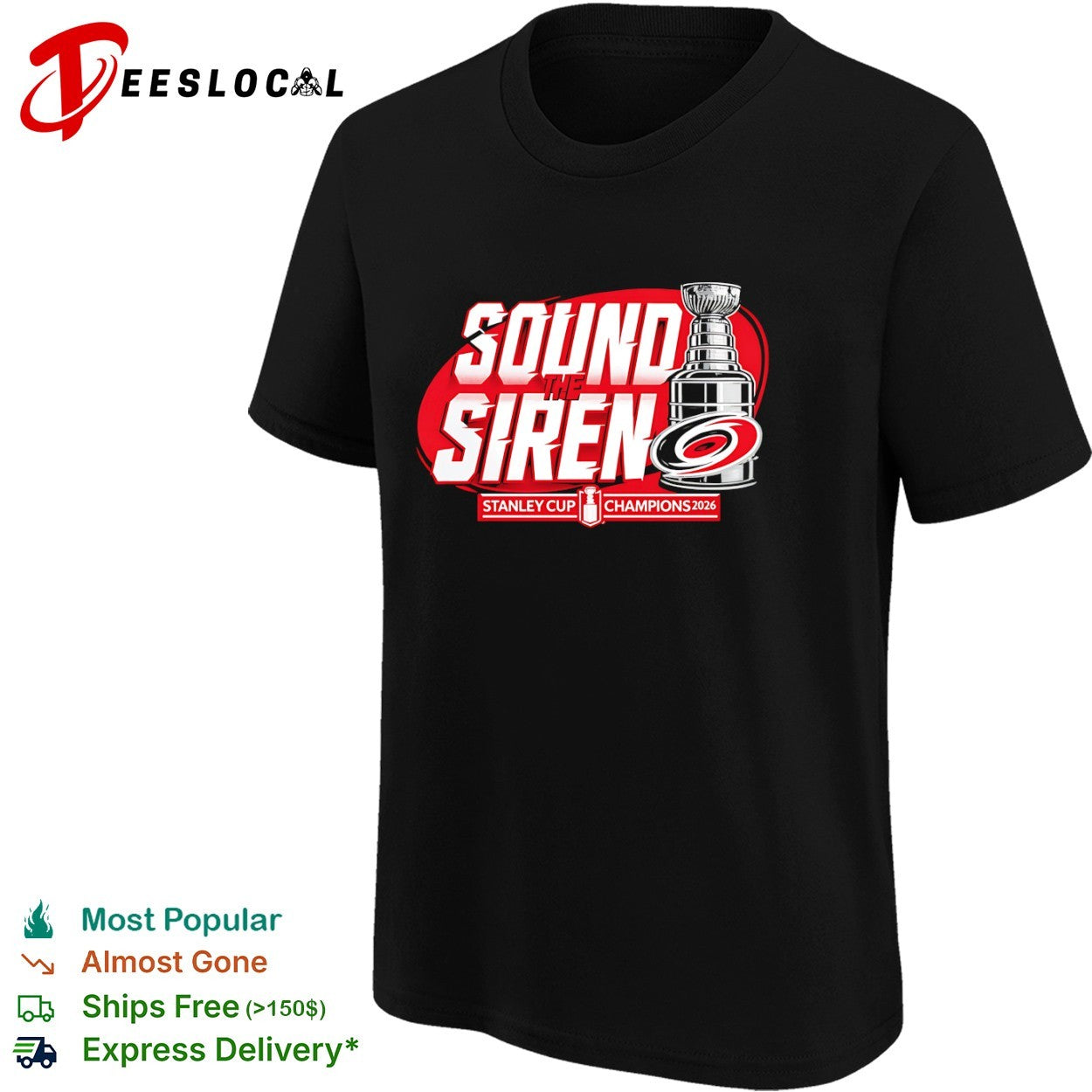 Sound the Siren Carolina Hurricanes Stanley Cup Champions 2026 shirt