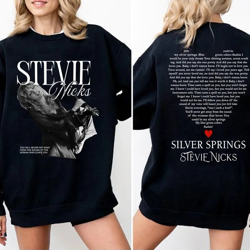 Stevie Silver Springs Vintage T-shirt, Don't Be A Lady Be A Legend 2 Side Sweatshirt, Music Concert Hoodie, Gift For...