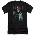 Alien Around The Corner Premium Bella Canvas Slim Fit Mens T Shirt Black Hoodie, Sweatshirt | CiraTrend.com