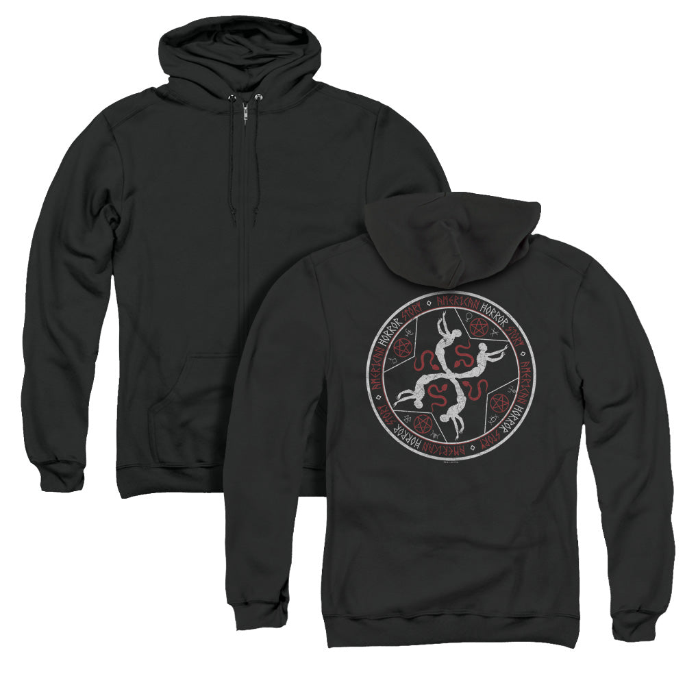 American Horror Story Coven Serpent Sigil Back Print Zipper Mens Hoodie Black T-Shirts, Sweatshirt | CiraTrend.com