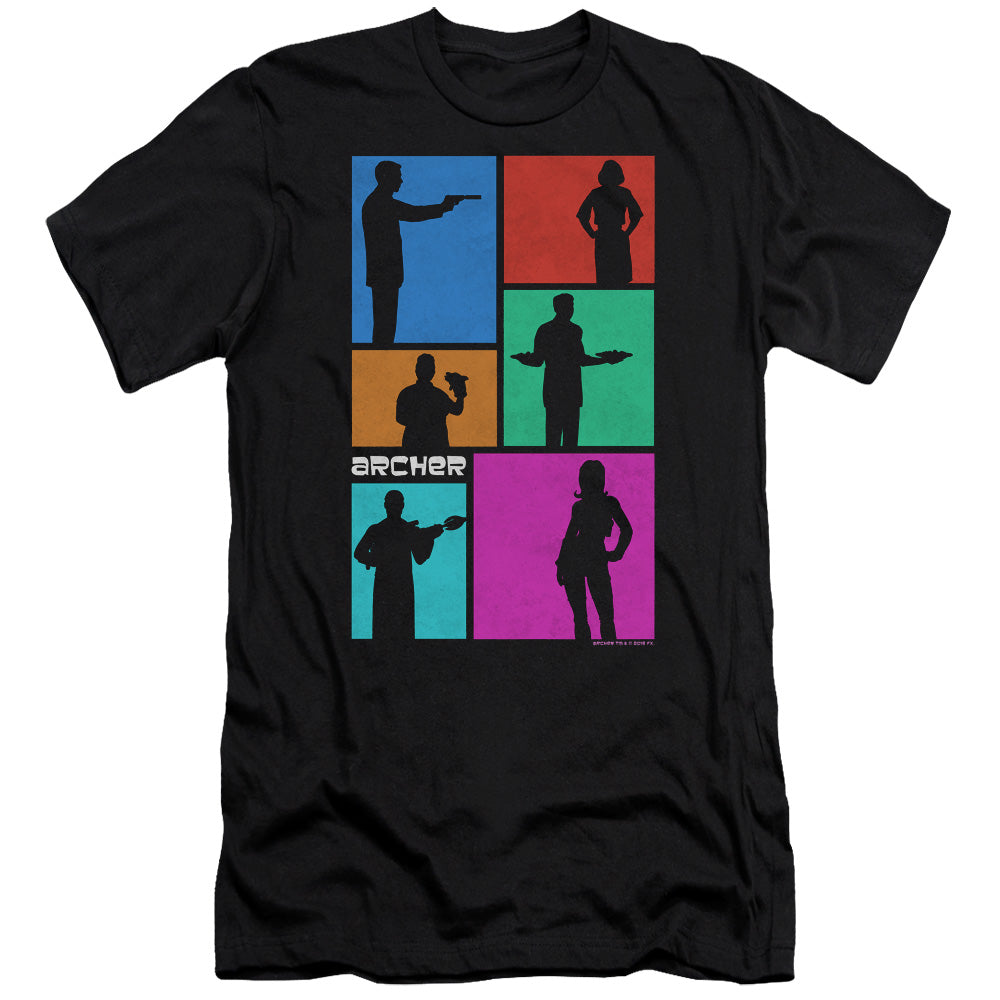 Archer Silhouettes Premium Bella Canvas Slim Fit Mens T Shirt Black Hoodie, Sweatshirt | CiraTrend.com