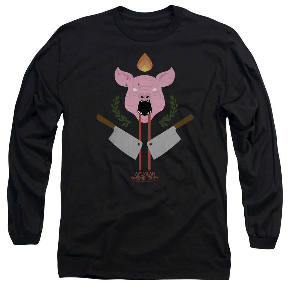 American Horror Story Pig Cleavers Mens Long Sleeve Shirt Black Hoodie, Sweatshirt | CiraTrend.com