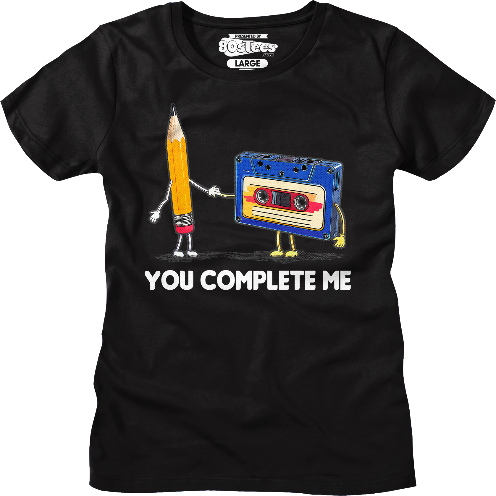 Womens You Complete Me Pencil & Cassette Shirt Hoodie, Sweatshirt | CiraTrend.com (Image 5)