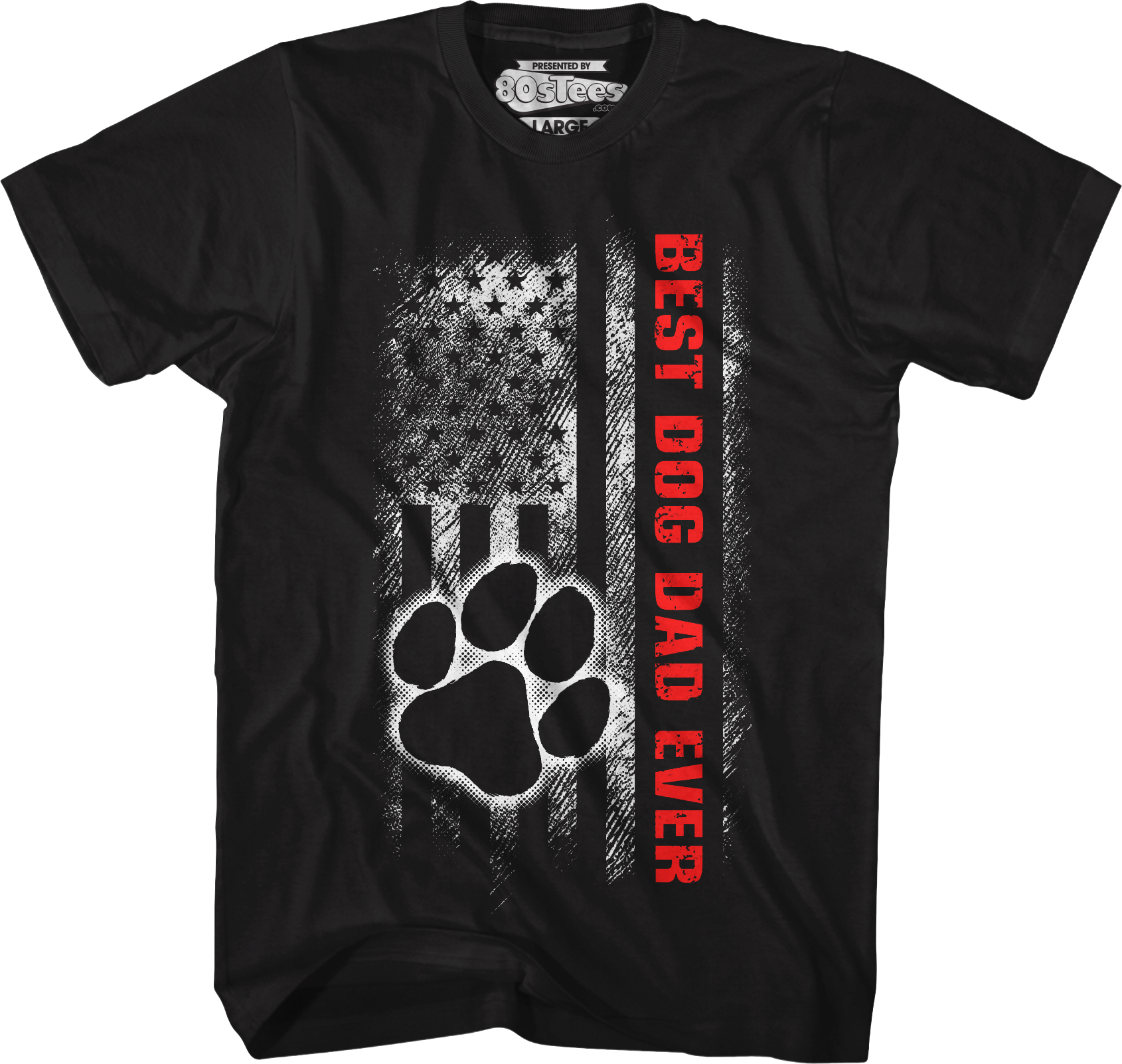 Paw & Flag Best Dog Dad Ever T-Shirt Hoodie, Sweatshirt | CiraTrend.com (Image 5)