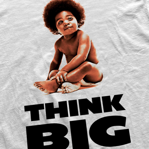 'THINK BIG' HEAVYWEIGHT WHITE T-SHIRT Hoodie, Sweatshirt | CiraTrend.com (Image 2)