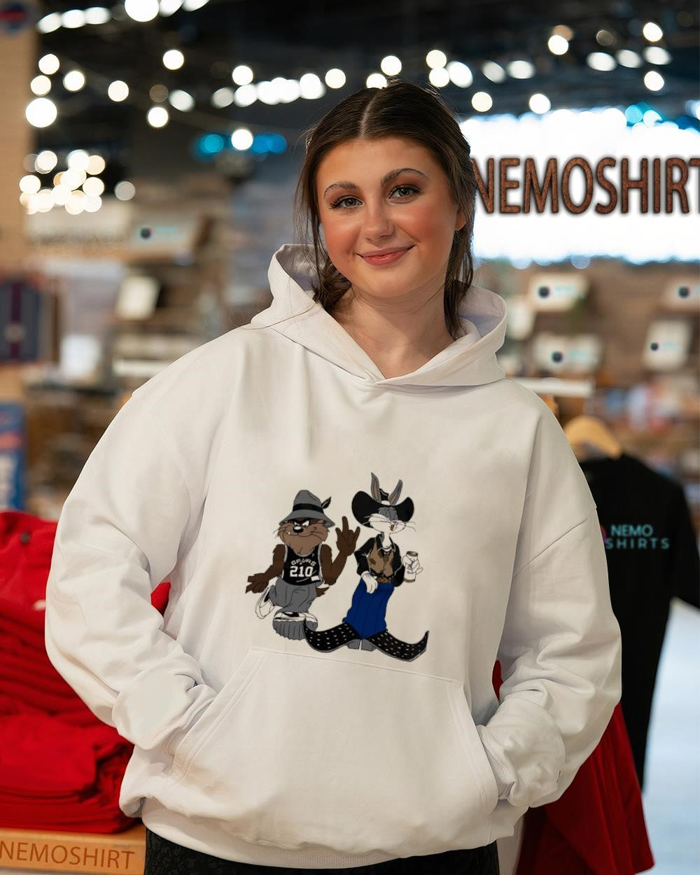 Taz and Bugs Bunny San Antonio Spurs jersey shirt