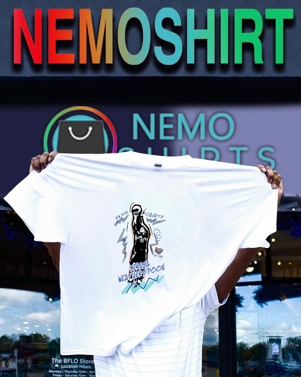 Teresa Weatherspoon New York Liberty player WNBA legend logo shirt