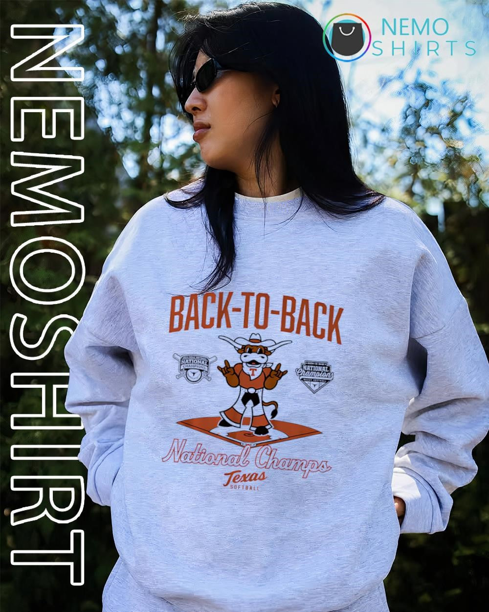 Texas Longhorns back-to-back champions diamond mascot shirt