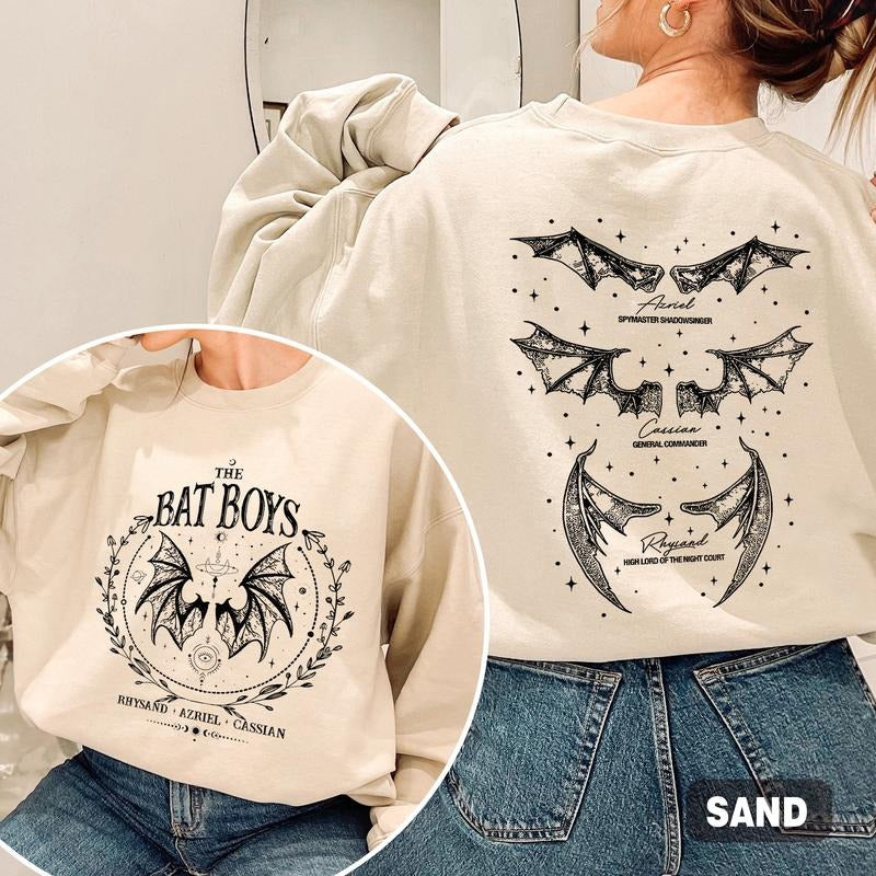 The Bat Boys Comfort Colors Shirt, Acotar Merch Sweatshirt, The Night Court Illyrians, A Court of Thorns and Roses...