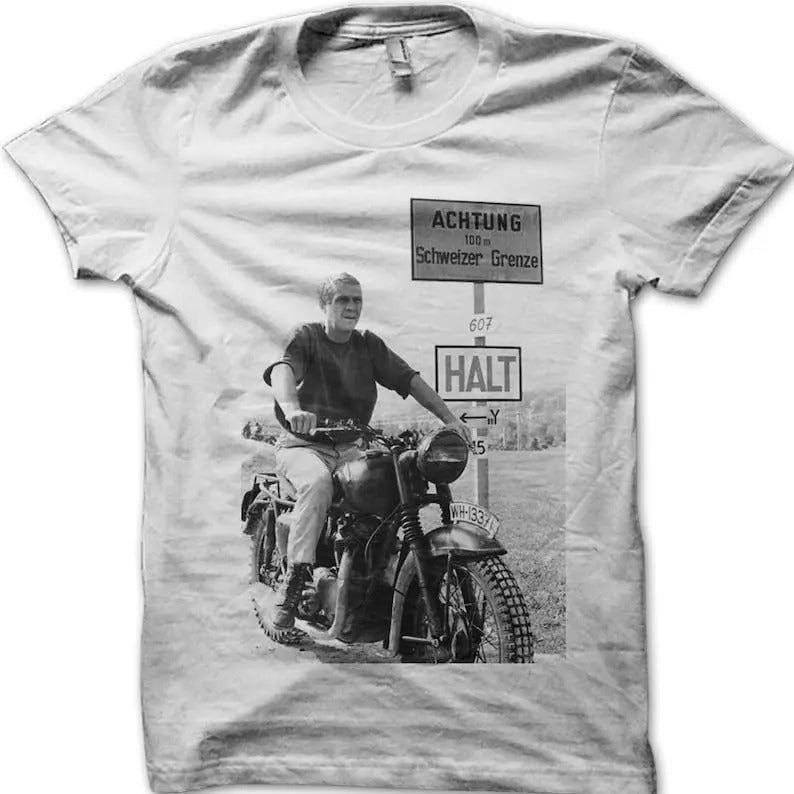 The Great Escape Vintage Classic Biker Motorcycle printed t-shirt Hoodie, Sweatshirt | CiraTrend.com
