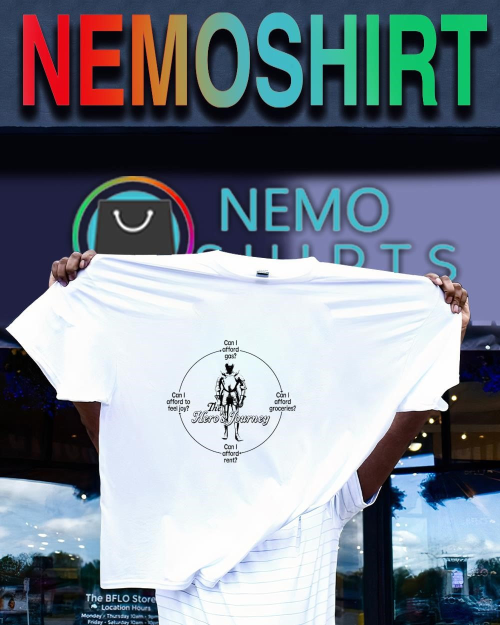 The Hero’s Journey can I afford rent can i afford gas shirt