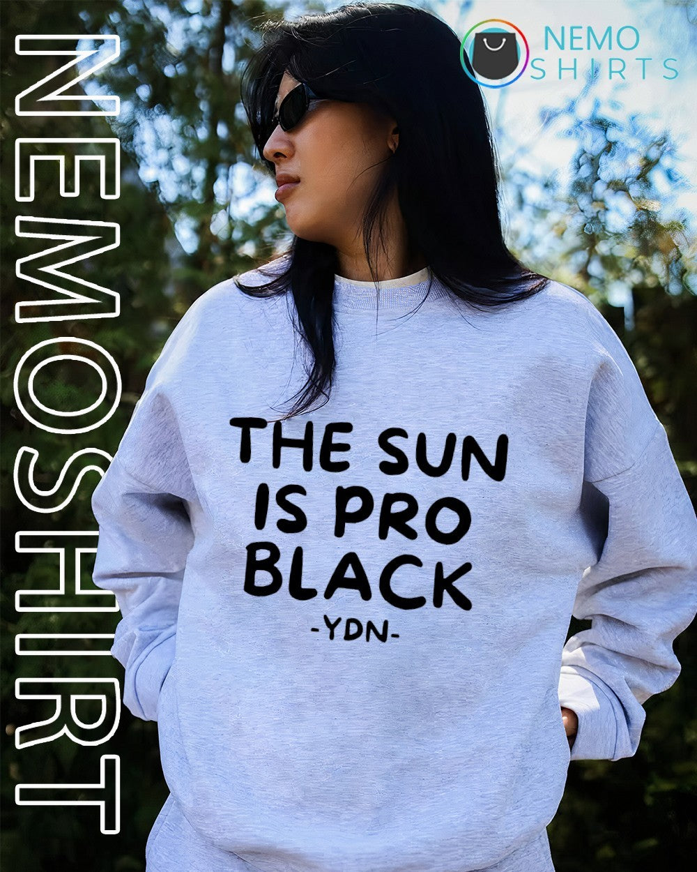 The sun is pro black YDN shirt