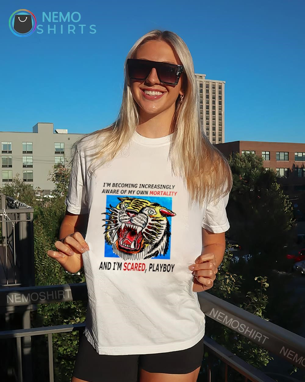 Tiger I’m becoming increasingly aware of my own mortality and I’m scared playboy shirt
