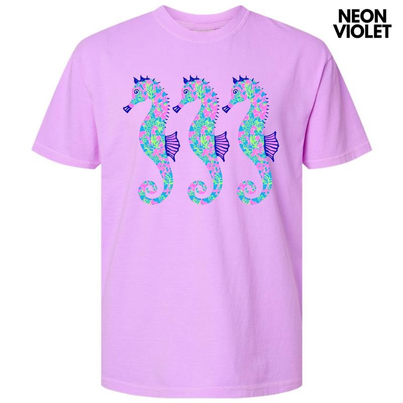 Triple Seahorse Comfort Colors T-Shirt 'NLB' Hoodie, Sweatshirt | CiraTrend.com
