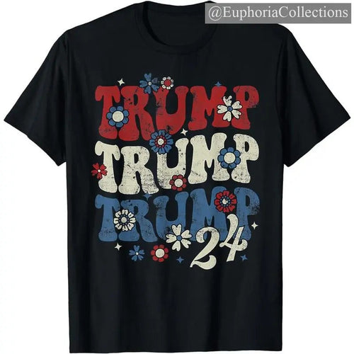 #Trump Flowers Vintage Coquette Tee, #Donald.Trump 2024 Gift Men Women T-Shirt Casual Outfits , Retro Chic Tee Hoodie,...