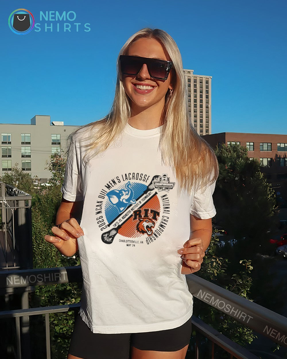 Tufts Jumbos vs RIT Tigers 2026 NCAA DIII men’s lacrosse national championship matchup shirt