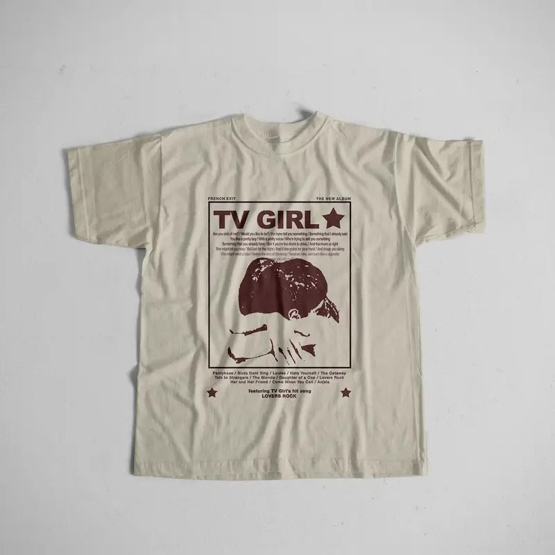 Tv Girl Lovers Rock Song Vintage 90s Shirt, French Exit, Album Poster Merch Unisex T-shirt Hoodie, Sweatshirt | CiraTrend.com