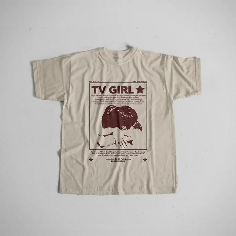 Tv Girl Lovers Rock Song Vintage 90s Tshirt, French Exit, Album Poster Merch Unisex T-shirt Hoodie, Sweatshirt