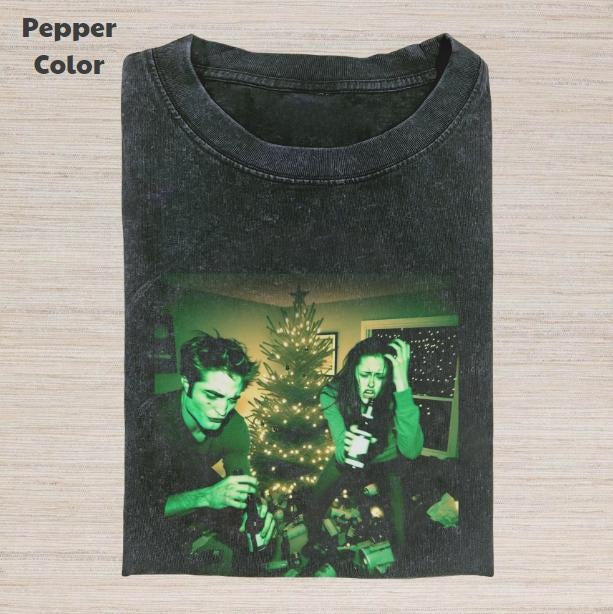 Twilight Vintage Graphic Tee, Edward Cullen And Bella Swan Drink Alcohol T-Shirt, Movies Tee, Unisex Meme Cringe Funny...