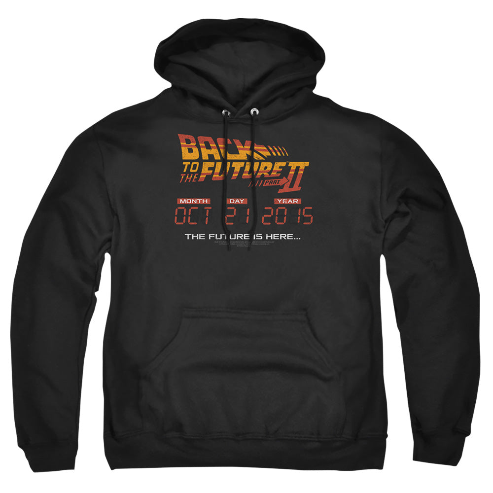 Back To The Future Ii Future Is Here Mens Hoodie Black Black T-Shirts, Sweatshirt | CiraTrend.com (Image 1)