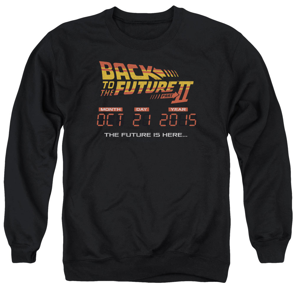 Back To The Future Ii Future Is Here Mens Crewneck Sweatshirt Black T-Shirts, Hoodie | CiraTrend.com (Image 2)