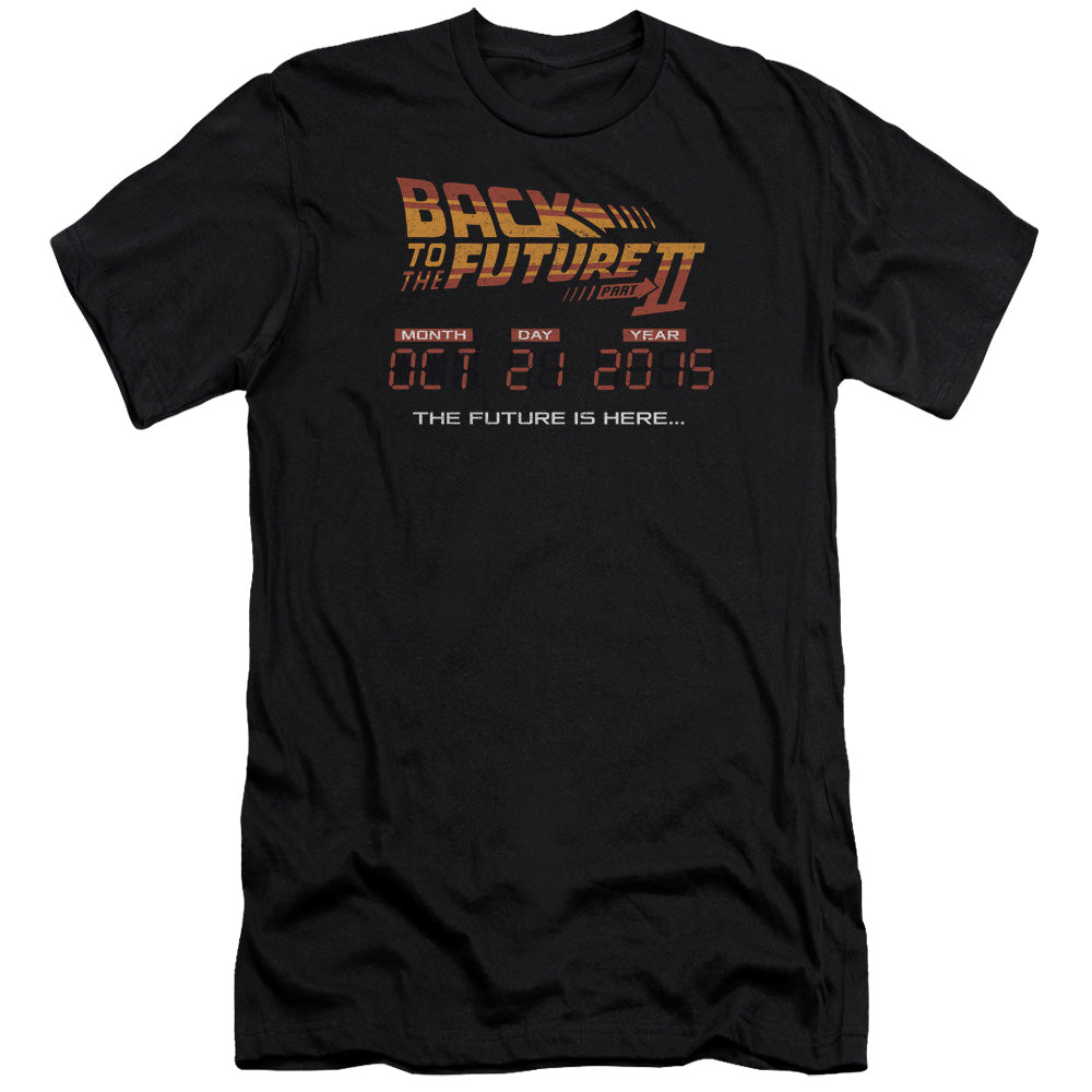 Back To The Future Ii Future Is Here Premium Bella Canvas Slim Fit Mens T Shirt Black Hoodie, Sweatshirt (Image 2)