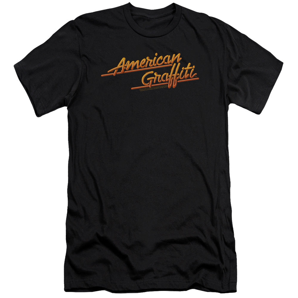 American Grafitti Neon Logo Premium Bella Canvas Slim Fit Mens T Shirt Black Hoodie, Sweatshirt | CiraTrend.com