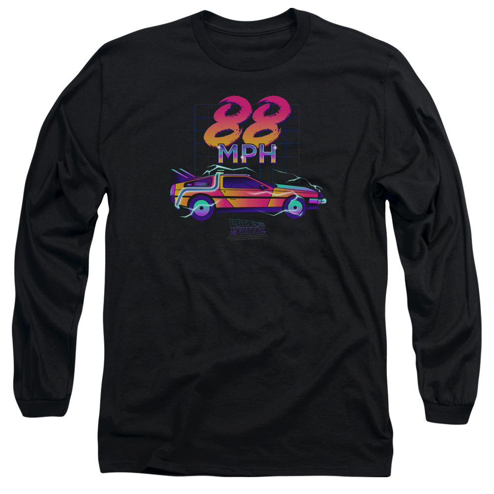 Back To The Future 88 Mph Mens Long Sleeve Shirt Black Hoodie, Sweatshirt | CiraTrend.com (Image 2)