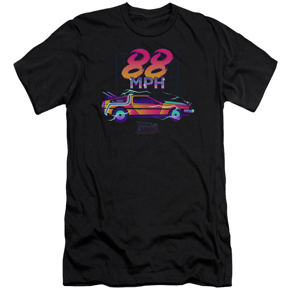 Back To The Future 88 MPH Premium Bella Canvas Slim Fit Mens T Shirt Black Hoodie, Sweatshirt | CiraTrend.com