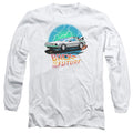 Back To The Future Bttf Airbrush Mens Long Sleeve Shirt White Hoodie, Sweatshirt | CiraTrend.com